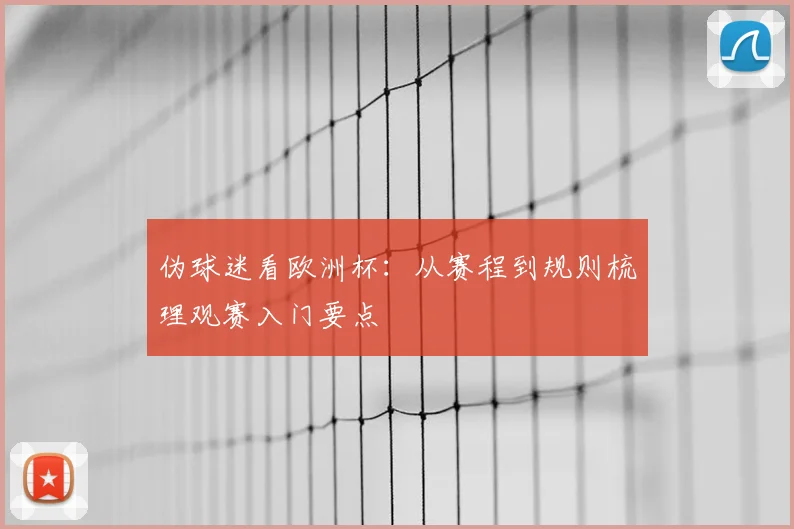 伪球迷看欧洲杯：从赛程到规则梳理观赛入门要点